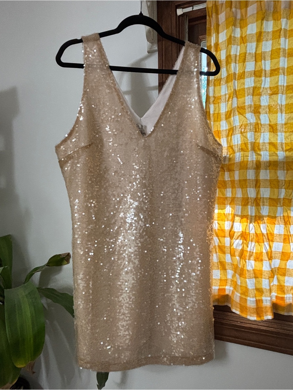a new day Gold Sequin Mini Dress